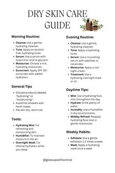 Discover the ultimate skincare guide tailored for dry skin. Learn the best tips and tricks to hydrate and nourish your skin effectively. Perfect for college girls seeking a comprehensive routine for soft, supple skin.  Follow this guide to achieve hydrated, glowing skin! Share your skincare journey and results with us!  Hashtags #dryskincare #skincareguide #beautytips #skincareroutine #hydratedskin #glowingskin #dryskinremedy #collegebeauty #easybeautytips #skincarehacks #overnightremedies #dailyskincare #skincaretips #softskin #flawlessskin #beautyroutine #selfcare #skincareproducts #glowup #naturalbeauty #skincareessentials #healthyskin #beautysecrets #quickskincaretips #effortlessbeauty #diybeauty #skincaregoals #selfcareroutine #radiantskin #nourishedskin Skincare Dry Skin Routine, Dry Skin Tips Skincare, Skin Care Steps For Dry Skin, Skin Care Guide For Dry Skin, Skin Care For Beginners Dry Skin, Dry Skin Skincare Routine, Skin Care Dry Skin Routine, Skin Care Routine Dry Skin, Skincare Routine Dry Skin