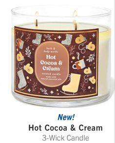 Steamed Milk, Cream Candles, 3 Wick Candle, Winter Candle