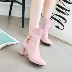 Gender: For Women Style: Fashion,KoreanOccasion: Casual,Party/Club,Office/Career,DressHeel Height: 6cmPlatform Height: 1cmSeason: Spring,Summer,Fall/Autumn,WinterPackage Contents: 1 x Shoes (Pair)Size Guide:28 = foot length 18.5-19cm (Foot width=6.5-7cm)29 = foot length 19-19.5cm (Foot width=7cm)30 = foot length 19.5-20cm (Foot width=7-7.5cm)31 = foot length 20-20.5cm (Foot width=7.5cm)32 = foot length 20.5-21cm (Foot width=7.5-8cm)33 = foot length 21-21.5cm (Foot width=8cm)34 = foot length 21.5 Chic Spring Martin Boots In Faux Leather, Chic Faux Leather Martin Boots For Spring, Spring Pointed Toe Faux Leather Martin Boots, Chic Martin Boots For Spring Party, Spring Ankle Strap Boots, Trendy Faux Leather Boots With Ankle Strap, Trendy Faux Leather Ankle Strap Boots, Trendy Ankle Strap Boots In Faux Leather, Trendy Ankle Strap Faux Leather Boots