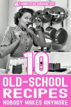 an old school recipe is featured in this ad