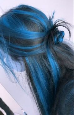 My New Hairstyle ♡♡♡ in 2022 | Hair streaks, Hair color underneath, Hair stylies Curly Black Hair With Purple Highlights, Black And Bright Blue Hair, Brown And Dark Blue Hair, Died Hairstyles Hair Dye, Colored Hair For Brunettes, Cute Colored Hair, Brown Hair With Blue, Black And Blue Hair, Blue And Black Hair