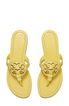 White Tory Burch Sandals, Tory Burch Sandals Sparkly, Tory Burch Sandal, Tory Burch Charm Mules, Tory Burch Miller Sandals Black, Yellow Tory Burch Sandals, Yellow Sandals, Pretty Sneakers, Punk Boots