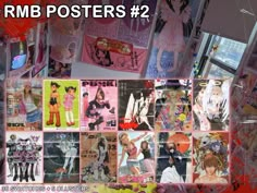 a collage of images with the words rmb posters 2 on them and pictures of anime characters