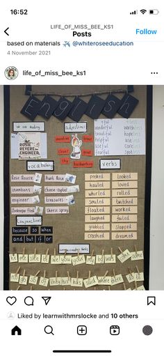 a bulletin board with notes attached to it