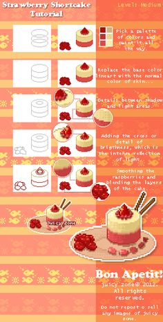 an info sheet with different types of cakes and desserts on it's side