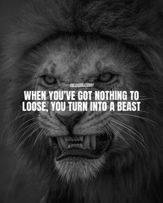 Lion With Quotes, Beast Motivation, Strategy Quotes, Fierce Quotes, Gangster Quotes, Positive Attitude Quotes