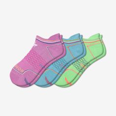 Women's All-Purpose Performance Ankle Sock 3-Pack – Bombas Green Sporty Anti-odor Socks, Multicolor Breathable Sporty Socks, Sporty Green Anti-odor Socks, Breathable Pink Workout Socks, Anti-odor Running Socks Athleisure Style, Pink Breathable Workout Socks, Green Anti-odor Sports Socks, Anti-odor Running Socks For Athleisure, Athleisure Anti-odor Running Socks