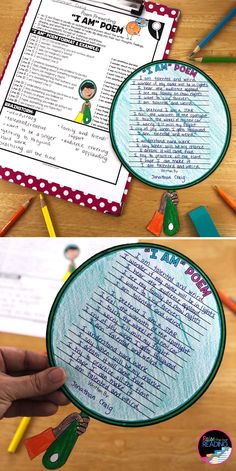 this is an image of two paper circles with writing on them and the words in each circle