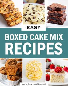 the best cake mix recipes for desserts, cakes and cupcakes with text overlay