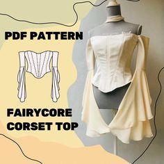 an image of a sewing pattern for a crop top with ruffles on it