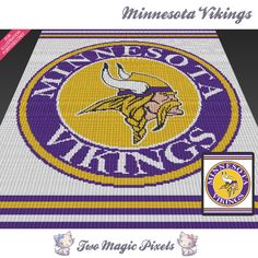 minnesota viking rug with the minnesota logo on it and two other logos in front of it