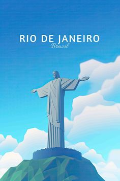 the statue of christ stands on top of a hill in rio de janiero