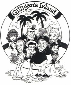 an image of a group of people with the words gilligan's island on it