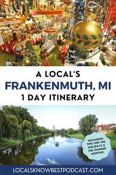 the cover of a local's frankenmuth, mi day itinerary