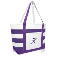 Take your tote on the go! Our DALIX totes are made with 100% premium cotton, and features a heavy duty canvas for ever-lasting use. We also feature our embroidered design in your favorite letter; each letter uses high quality threading to present a beautiful shine on your selection. With double stitched and weight enforced straps, this bag is sure to store heavier objects for your travel needs. You can also make this a shopping bag or a shoulder bag (12 inch Strap Drop Length) while looking good Monogram Beach Bag, Personalized Beach Bags, Womens Gym Bag, Kavu Rope Bag, Soft Leather Tote, Vera Bradley Tote, Waterproof Tote, Rope Bag, Shine On