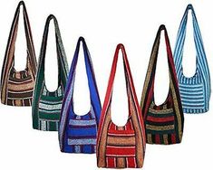 These hand bags made of recycled acrylic-cotton blend recycled materials are traditionally used by the native women of Mexico to carry groceries and books. Ships in assorted colors from current inventory- Red, Black, Turquoise, Royal, Rasta, Brown and Gray. Here, using scraps the village women make these sturdy totes which are recycled from acrylic and cotton fabrics to create accessory items like these great shopping bags/purse/totes. Perfect for the student, traveler, shopper, groceries. Extre Baja Jacket, Mexican Boho, Cross Body Sling Bag, Casual Purse, Ethnic Bag, Jacket Fabric, Hiking Bag, Hippie Bags, Felt Patterns