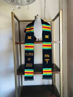 Excited to share this item from my #etsy shop: Custom Nurse Graduation Stoles Class of 2022 Kente Sash, RN Nursing Grad stole #classof2022stole #blackgirlmagic #kentestole #personalizedstoles