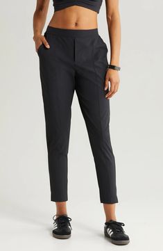 Zella Vantage High Waist Ankle Pants | Nordstrom Workwear Cropped Leg Pants With 4-way Stretch, Ankle-length Dress Pants With Elastic Waistband And 4-way Stretch, Comfort Stretch Cropped Pants For Work, Comfort Stretch Cropped Leg Pants For Workwear, Versatile 4-way Stretch Tapered Leg Dress Pants, Versatile Tapered Leg Dress Pants With 4-way Stretch, 4-way Stretch Dress Pants With Elastic Waistband For Work, Pants Nordstrom, Work Travel