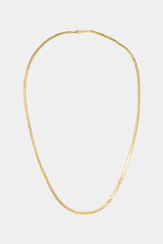 A sleek and versatile piece in the Hydez Essential Collection, the Elliot 18K Gold vermeil herringbone chain necklace smooth and reflective design drapes on your neck like liquid gold. Slightly more slender than the Leo necklace, Elliot has the perfect balance of elegance and simplicity, to effortlessly transition from day to night. Material: 18K Gold Vermeil Dimensions: 20 inch length, 3mm width What is 18K Gold Vermeil?: 3 microns of 18K Gold over Sterling Silver. Vermeil is far more durable t Classic Gold-plated Yellow Gold Herringbone Necklace, Classic Gold Plated Yellow Gold Herringbone Necklace, Classic Gold Herringbone Necklace With Snake Chain, Minimalist Yellow Gold Plated Herringbone Necklace, Classic Yellow Gold Snake Chain Necklace, Classic Yellow Gold Snake Chain Necklace For Formal Occasions, Classic Herringbone Necklace With Box Chain For Formal Occasions, Classic Formal Yellow Gold Snake Chain Necklace, Classic Gold Snake Chain Necklace