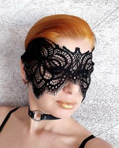 Black lace masquerade ball mask. Handmade. Mask made of expensive high-quality lace tied to ribbons. Will accent your costume with the Halloween Party and Private Night Party. Perfect for Mardi Gras, corporate party, bachelor party, bachelorette party, Hen party. The mask will be sent with a tracking number.  More Lace masks https://www.etsy.com/shop/MoonlightMask?ref=seller-platform-mcnav§ion_id=27427608 Enjoy every moment of life Gothic Masks Women, Lace Blindfold, Oni Maske, Lace Masquerade Masks, Masquerade Ball Mask, Masquerade Wedding, Masque Halloween, Butterfly Mask, Carnival Mask