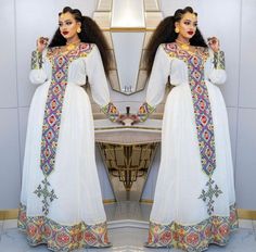 Glamours Habesha Kemis Message us your measurements. Ethiopian Traditional Dress, Habesha kemis, Eritrean Traditional Dress, Wedding Habesha Kemis, Kaba, Message Measurements Anarkali Multicolor Kaftan For Wedding, Traditional Drape Multicolor Kaftan For Wedding, White Resham Embroidery Kaftan For Wedding, Ethiopian Traditional Dress, Habesha Kemis, Traditional Dress, Dress Wedding, Wedding Guest Outfit, Dress Clothes For Women