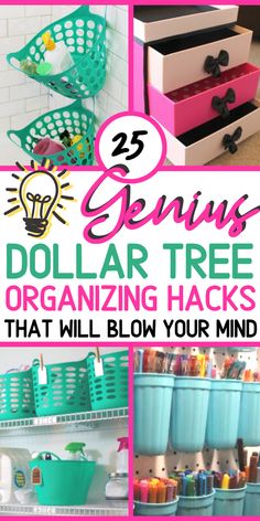 Dollar Tree Organizing, Store Organization Ideas, Dollar Store Organization Ideas, Dollar Store Organization, Kids Bedroom Organization, Dollar Tree Diy Organization, Dollar Tree Organization