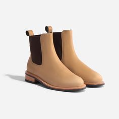 Carmen Chelsea Boot 2.0 Almond Fall Ankle Boots, Boots Fall Ankle, Mule Sneakers, Western Ankle Boots, Old Shoes, Heel Caps, Round Toe Heels, Chelsea Boot, Sneaker Heels