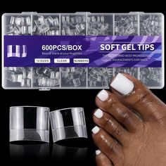 PRICES MAY VARY. Professional Short Square Toe Nail Tips: Get ready to elevate your manicure game with our set of 600pcs of clear short square gel x nail tips (1.3cm). These half cover french nail tips are perfect for acrylic nail extensions, dip powder applications, professional salon services, and DIY manicures at home, press on nails making. Easily achieve your favorite nail art effects and add vibrant colors to your beauty routine Real Short Square Soft Toe Gel Nails: Crafted from high-quali Clear Fake Nails, Fake Nails Square, Gel X Nail, Nails Extension, Nail Tutorial Videos, Soft Gel Nails, Gel Nail Tips, Nails Square, Gel Tips