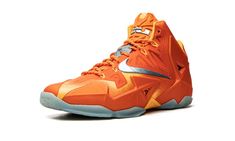 Dubbed the “Forging Iron” colorway, this bold take on the LeBron 11 is inspired by LeBron’s iron will on the court.  The fiery look features a bland of bright orange hues paired with a translucent outsole. Lebron 11, Lebron James Shoes, Orange Hues, Love Justin Bieber, Stadium Goods, Swag Shoes, Nike Lebron, Lebron James, The Court