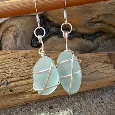 Soft Blue Genuine Seaglass Wire-Wrapped Earrings- Rare Color Handmade 925 Sterling Silver Ear Wires These Earrings Are Fun And Versatile. Your Pair Will Be Custom-Made For You, Using The Same Glass Colors And Sizes Pictured. The Pair Pictured Features Beautiful Hard-To-Find Chunky Seaglass Pieces, From The Early 1900’s. We Only Use 100% Natural Seaglass That We Handpick On The Beach In Southern California. We Never Have, Nor Ever Will Use Cultured, Manufactured Or Plastic “Seaglass”. Silver Wire Wrapped Jewelry For Beach, Wire Wrapped Silver Recycled Glass Jewelry, Wire Wrapped Silver Jewelry With Recycled Glass, Elegant Silver Sea Glass Earrings, Nickel-free Silver Earrings With Recycled Glass, Nickel-free Silver Earrings In Recycled Glass, Beach Earrings In Silver With Recycled Glass, Silver Recycled Glass Beach Earrings, Silver Recycled Glass Earrings For The Beach