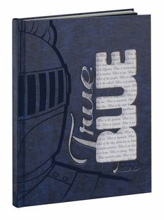 a blue book with the words bruce on it