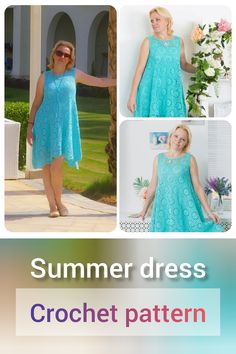 Women motifs sundress Amelia crochet pattern