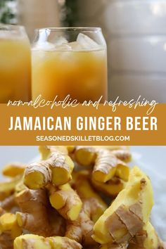 an image of jamaican ginger beer with text overlay