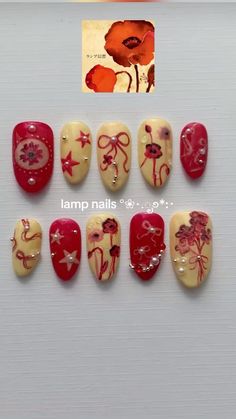 Nail Set Aesthetic, Nail Inspo Board, Laufey Nails Ideas, Ceramic Nails Design, Cmbyn Nails, Fall Maximalist Nails, Artsy Nail Art, Country Theme Nails, Halsey Nails