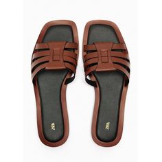 Zara Leather Fisherman Sandals Details: Flat Leather Sandals. Crossed Straps At Front. Squared Toes. Color: Brown Sole Height:0.4"(1cm) Upper:100% Cow Leather Lining:100% Polyurethane Sole: 100%Polyurethane Thermoplastic Insole:85% Leather,15% Rubber New With Tag Female Slippers, Leather Fisherman Sandals, Brown Slippers, Flat Leather Sandals, Ladies Slippers, Woman Sandals, Strappy Leather Sandals, Leather Sandals Handmade, Zara Leather