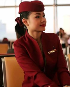 Cabin Crew Jobs, Airline Jobs, Airline Cabin Crew, Stewardess Uniform, Flight Attendant Uniform, Formal Hairstyles For Long Hair