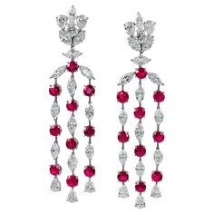 Sophia D. earrings set in platinum with 11.61 carat ruby and 17.01 carat diamond set in platinum. Sophia D by Joseph Dardashti LTD has been known worldwide for 35 years and are inspired by classic Art Deco design that merges with modern manufacturing techniques. Platinum Earrings, Perfect Harmony, Diamond Set, Art Deco Design, Earrings Set, 40 Years, Classic Art, Over 40, Old And New