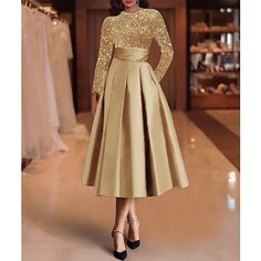 Silhouette:A-Line; Hemline / Train:Tea Length; Closure:Zipper UP; Built-In Bra:No; Embellishment:Sequin,Pleats; Fabric:Satin; Sleeve Length:Long Sleeve; Tips:Colors may vary slightly due to different monitor settings,Professional dry cleaner only; Boning:No; Style:Sparkle,Elegant; Occasion:Christmas,Wedding Guest; Neckline:Jewel Neck; Front page:Cocktail Dresses; Listing Date:11/08/2023; Bust:; Hips:; Hollow to Floor:; Waist: Special Occasion Dresses For Wedding Guest, Red Green Dress, Cocktail Dress Elegant, Cocktail Dress Style, Cheap Cocktail Dresses, Green Wedding Dresses, Cocktail Dress Wedding Guest, Cocktail Dresses Online, A Line Cocktail Dress