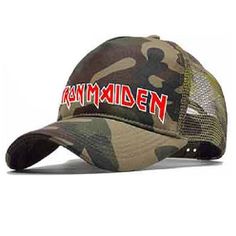 Show your love for Iron Maiden with this stylish "Camo" hat. Made with a mix of fabric and materials, this lightweight hat is perfect for casual occasions and fans of the legendary music band. The black hat features the iconic Iron Maiden logo and is one size fits all. Get your hands on this officially licensed piece of merchandise, perfect for any music lover's collection. Camo Hat, Camo Hats, Music Band, Iron Maiden, Black Hat, Music Bands, Music Lovers, Hands On, One Size Fits All