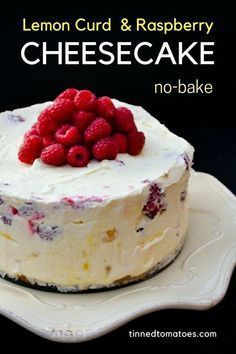 lemon curd and raspberry cheesecake no - bake