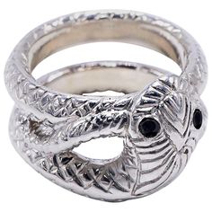 Black Diamond White Gold Victorian Style Snake Ring Silver Cocktail Ring J Dauphin J DAUPHIN " Reflection of an Angel" Hand Made in Los Angeles The serpent, or snake, is one of the oldest and most widespread mythological symbols. Historically, serpents and snakes represent fertility or a creative life force. As snakes shed their skin through sloughing, they are symbols of rebirth, transformation, immortality, and healing. For Jung the snake of huge importance was significant symbol for the genet Sapphire Cocktail Ring, Contemporary Engagement Rings, Snake Ring Silver, Silver Cocktail, Diamond Fashion Rings, Pink Sapphire Ring, Diamond Eyes, Diamond Cocktail Rings, Snake Ring