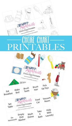 the chore chart printables for children to use on their own school projects