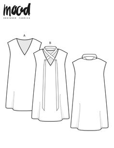 the sewing pattern for a blouse with collars