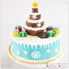 a cake with icing and decorations on it