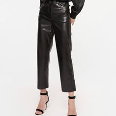 Nwt H&M Black Faux Leather Pants Sz8. Straight Cut, Functional Pockets, Light Weight, In Perfect Condition. Dress Up Or Dress Down, No Stains Or Holes. Trendy Tapered Leg Leather Pants For Work, Sleek Leather Pants With Tapered Leg For Fall, Sleek Tapered Leg Leather Pants For Fall, Sleek Tapered Leg Leather Pants For Work, Sleek Tapered Leather Pants For Work, Straight Leg Pants For Night Out In Fall, Faux Leather Tapered Leg Work Pants, Casual Leather Pants For Office With Straight Leg, Black Straight Leg Leather Pants For Business Casual