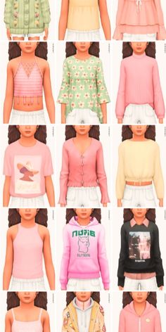 many different types of clothes for dolls