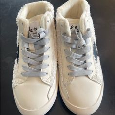 Brand New, Never Worn, But They Don’t Have Tags. White High-top Sneakers With Round Toe For Winter, White Lace-up High-top Sneakers For Winter, White Sporty High-top Sneakers For Winter, Casual Cream Sneakers For Winter, White Casual High-top Sneakers For Winter, Casual White High-top Sneakers For Winter, Old Sneakers, The Boys, New Girl