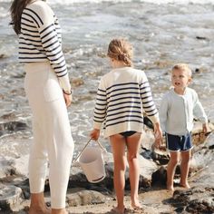 Introducing knits for mom! This premium knit pant takes elevated loungewear to a whole new level. With a casual, tapered fit and perfectly sized pockets, it’s as cozy as it is cute. The cotton-cashmere luxury knit is ultra-soft, perfect for sunset at the beach or relaxing at home. You'll want a pair for every day of the week! make it a set by pairing it with the classic Breton stripe knit sweater. | Minnow | Women's Knit Pant, Cream (Multicolor, Size Large) | Cashmere | Maisonette collects the b Breton Sweater, Neutral Wardrobe, Stripe Knit Sweater, Suit Measurements, Sunset At The Beach, Sweater Fits, Swimming Outfit, Year Plan, Knitting Women Sweater