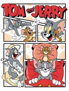 tom and jerry comic strip with cartoon characters