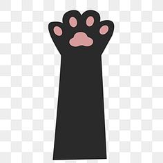 a black cat paw with pink paws on it